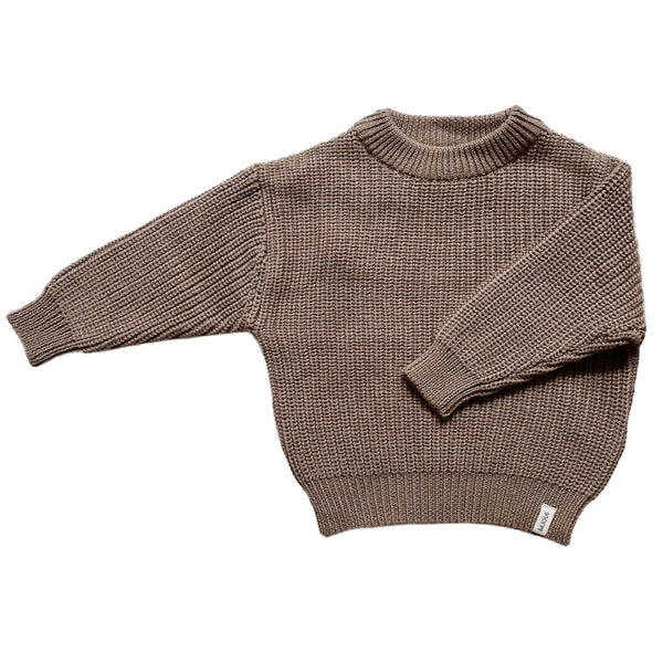 Grow With Me Babies and Children Knit Sweater - Cappuccino