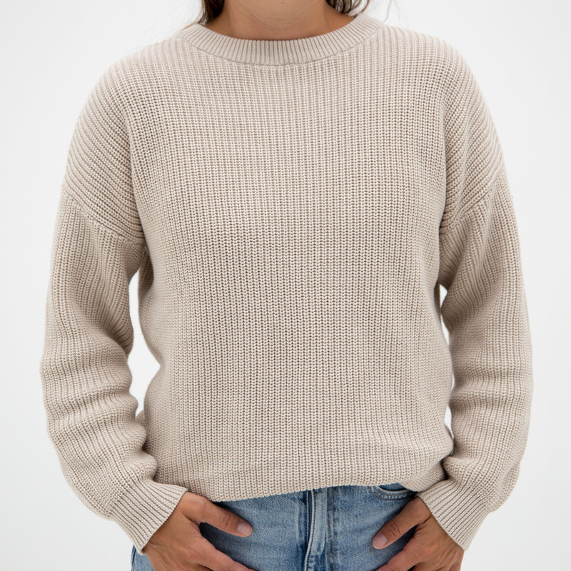 Women Knit Sweater - Oat