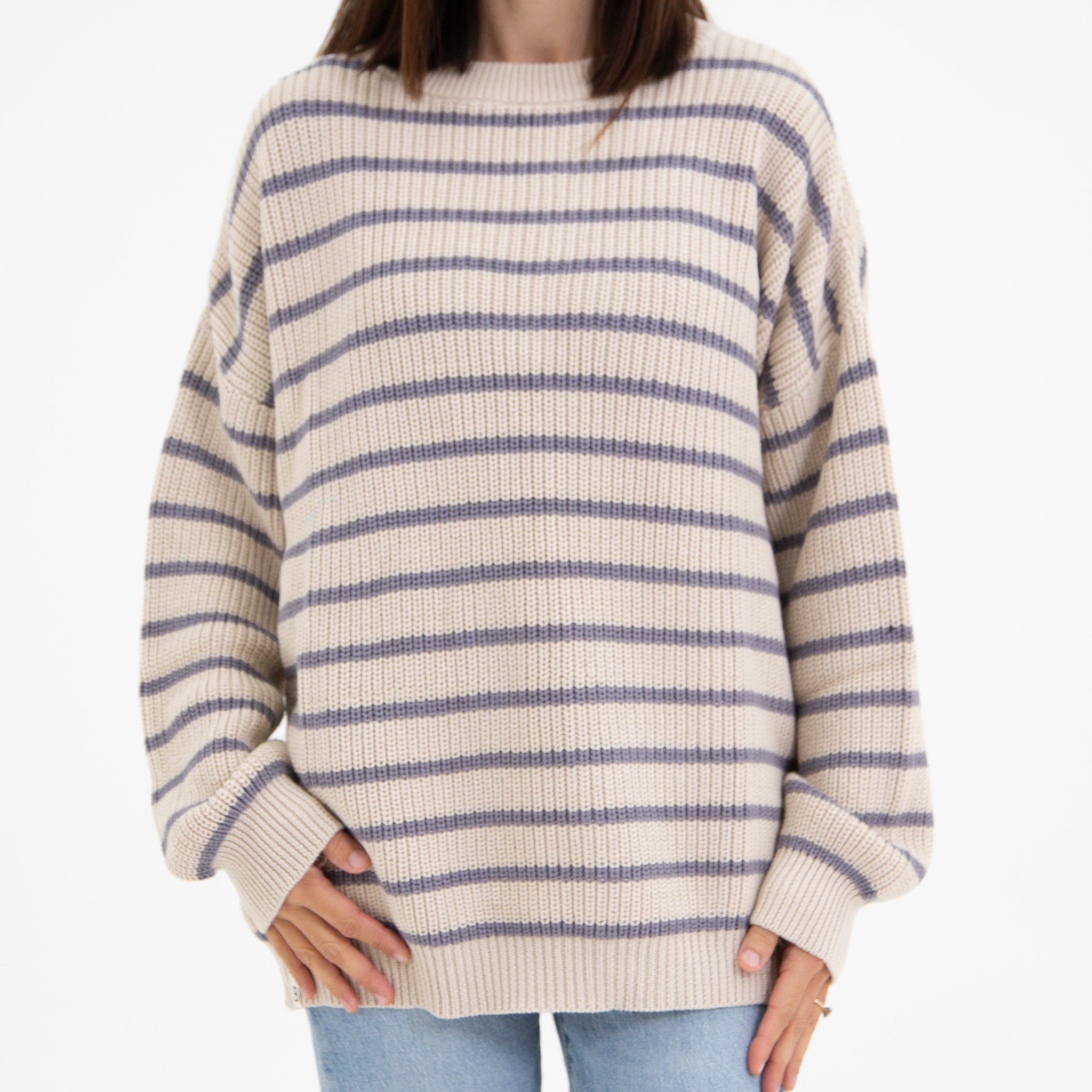 Pull en tricot pour femmes-Stripes