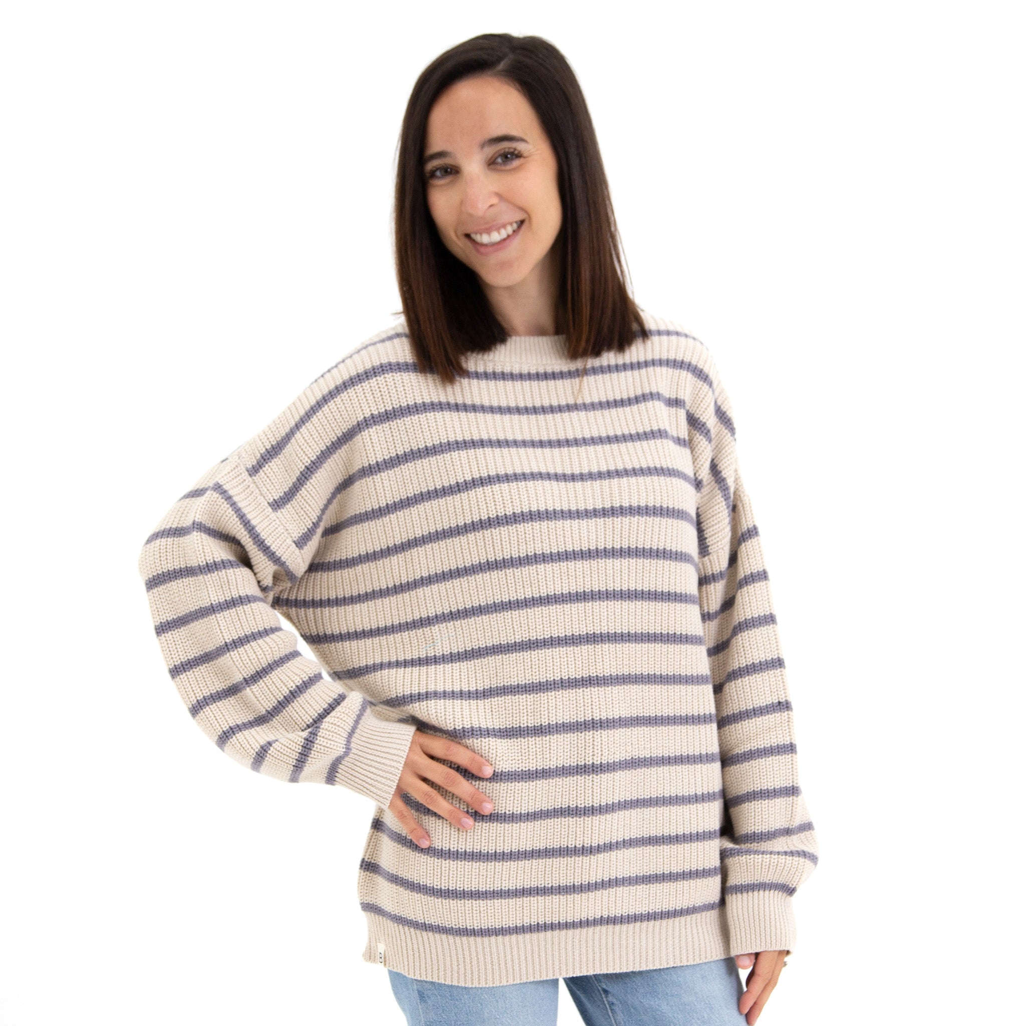 Pull en tricot pour femmes-Stripes