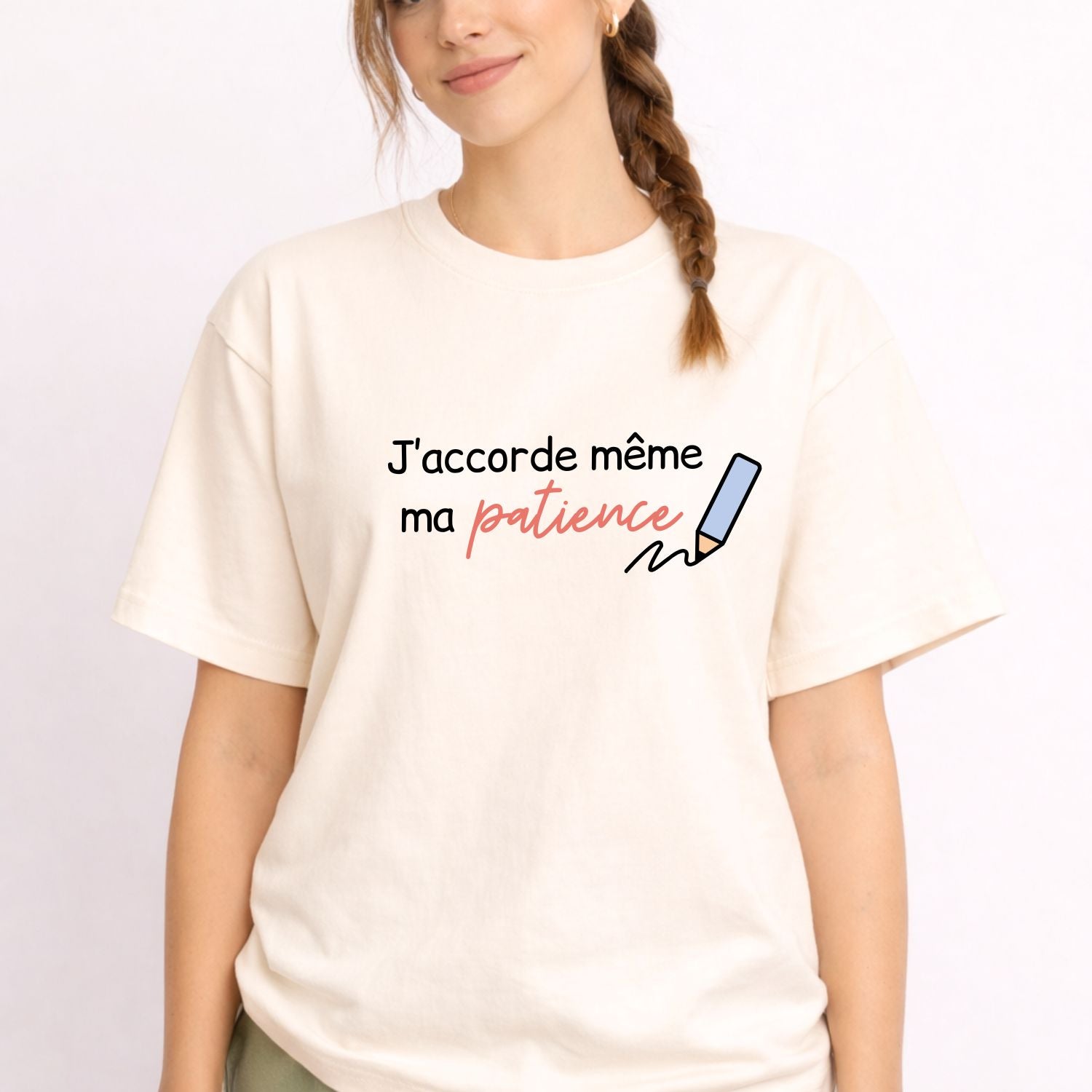 T-shirt pour femmes-J'accorde ma patience