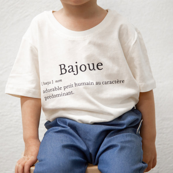 T-shirt enfants Définition Bajoue (2-8 ans)-Ivoire