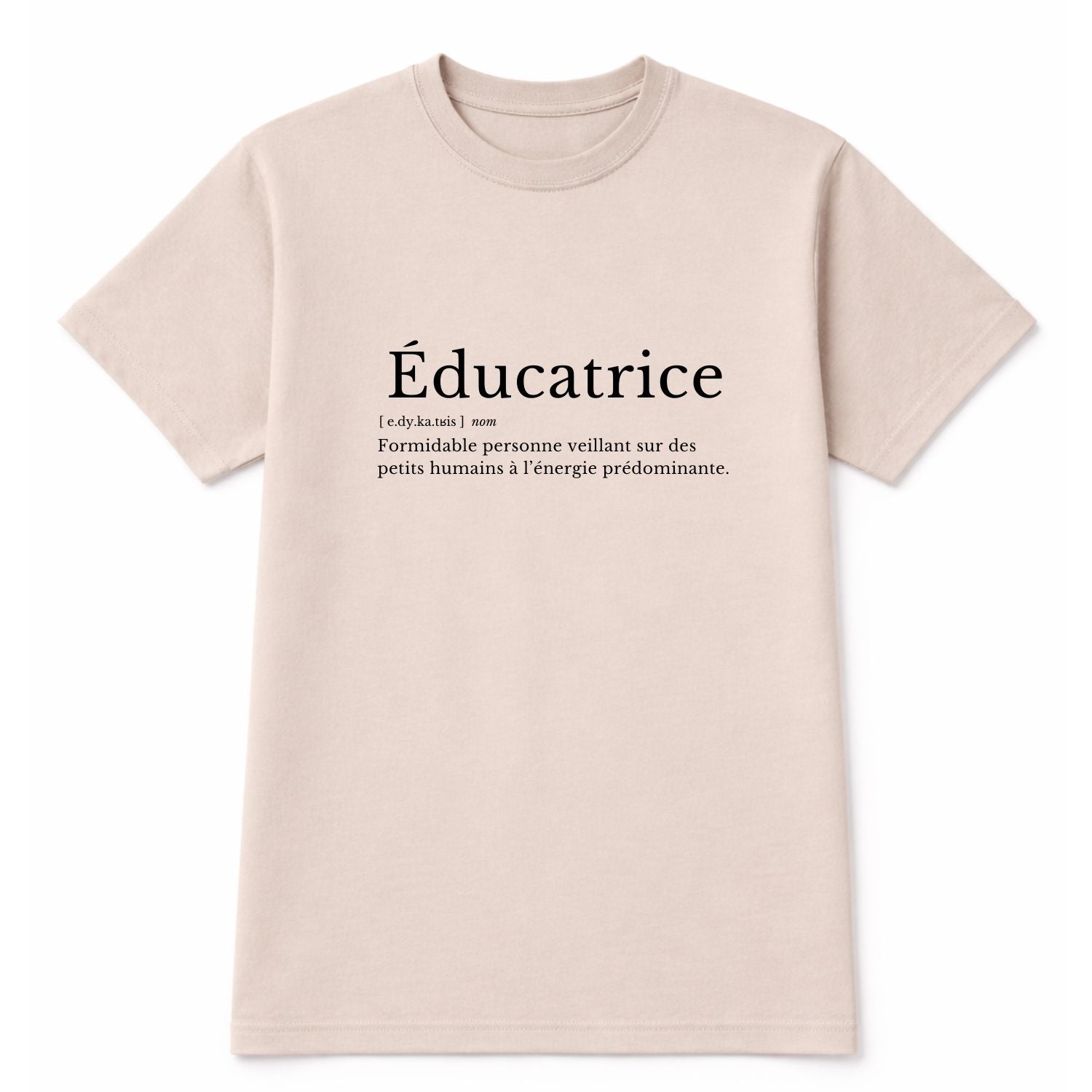 T-shirt pour femmes-Définition éducatrice (beige)