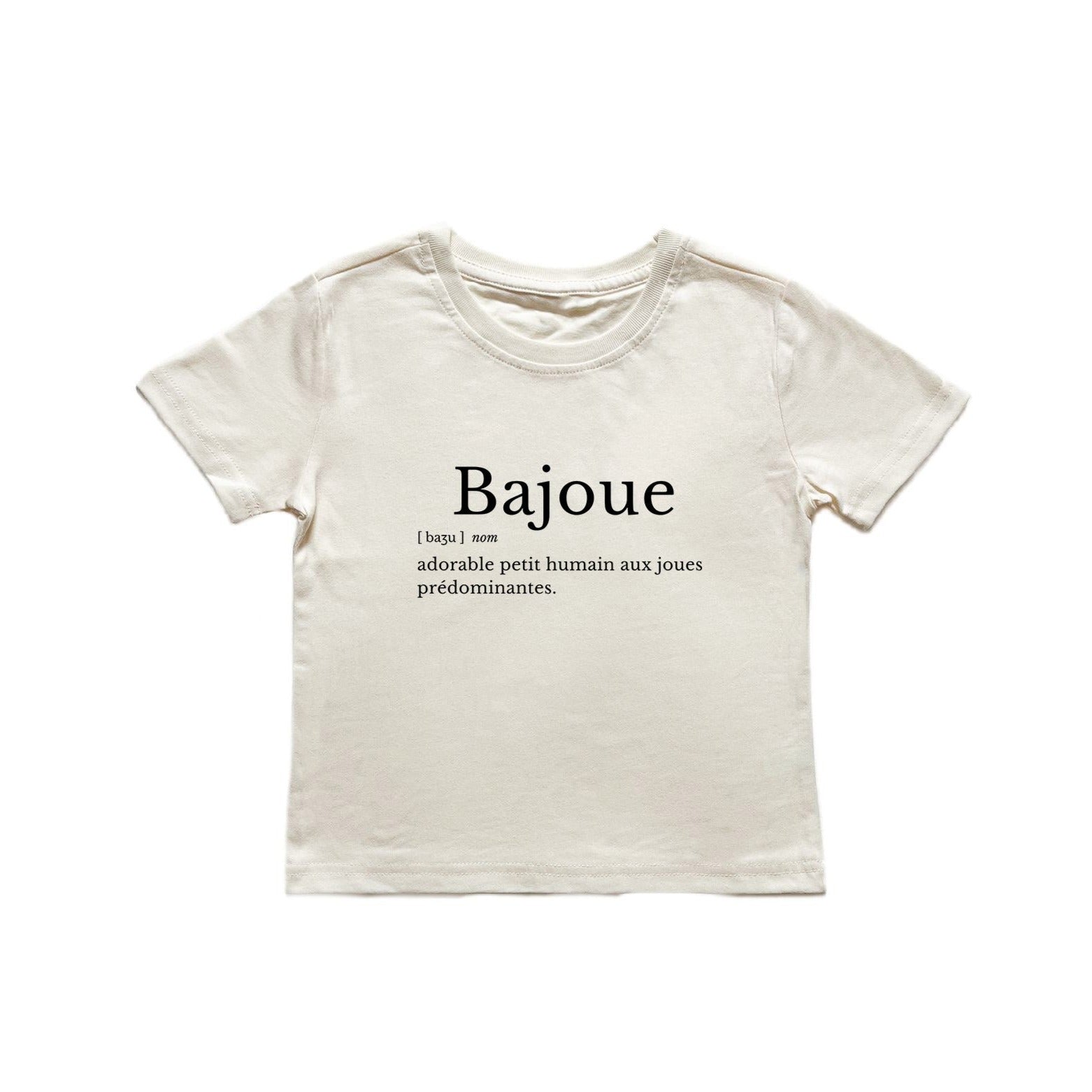 T-shirt bébés Définition Bajoue (0-2 ans)-Ivoire