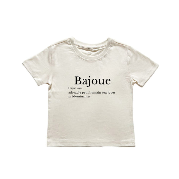 T-shirt bébés Définition Bajoue (0-2 ans)-Ivoire