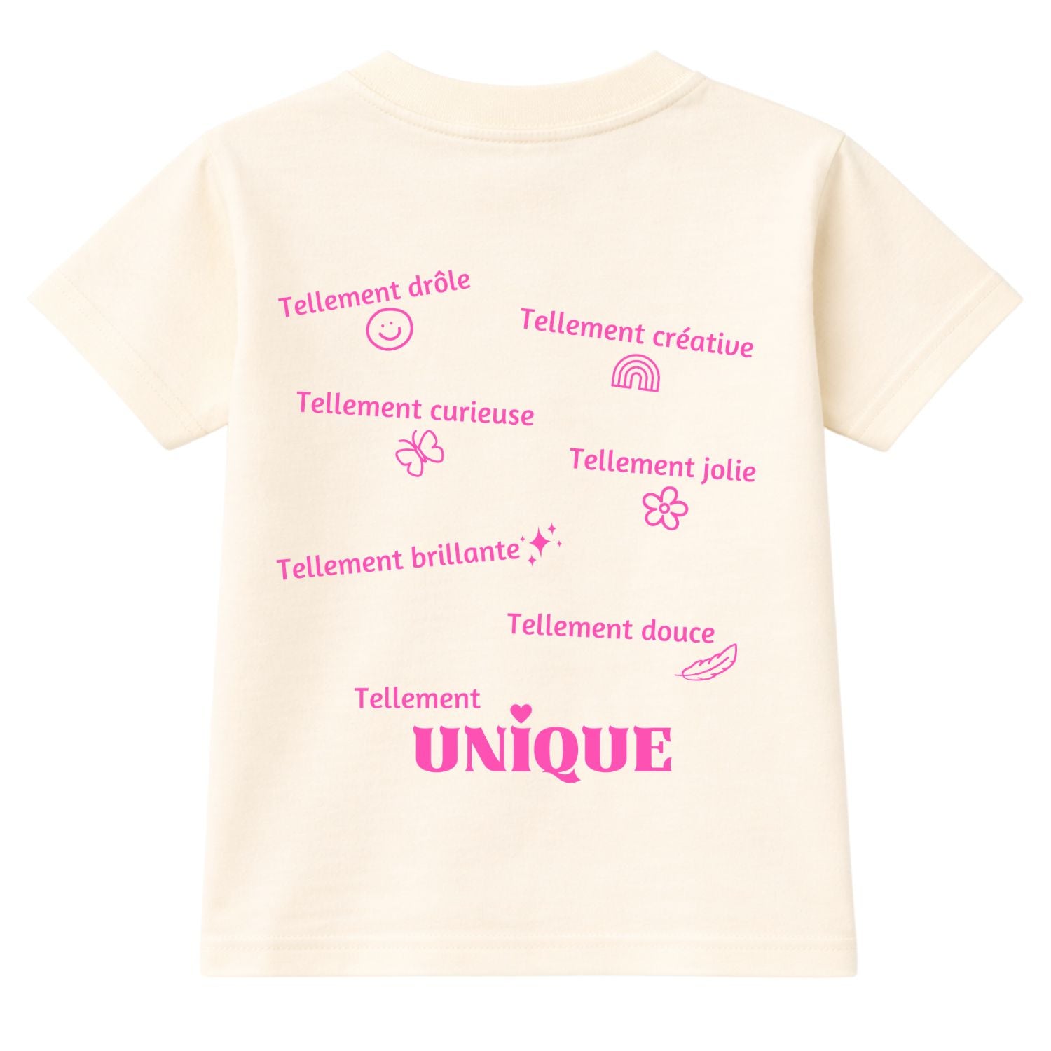 T-shirt enfants-Je suis unique (crème)