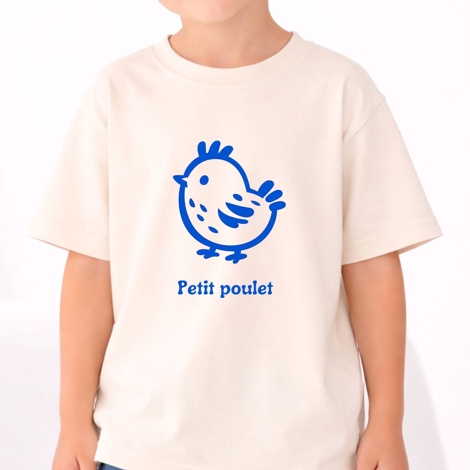 T-shirt enfants-Petit poulet (bleu)