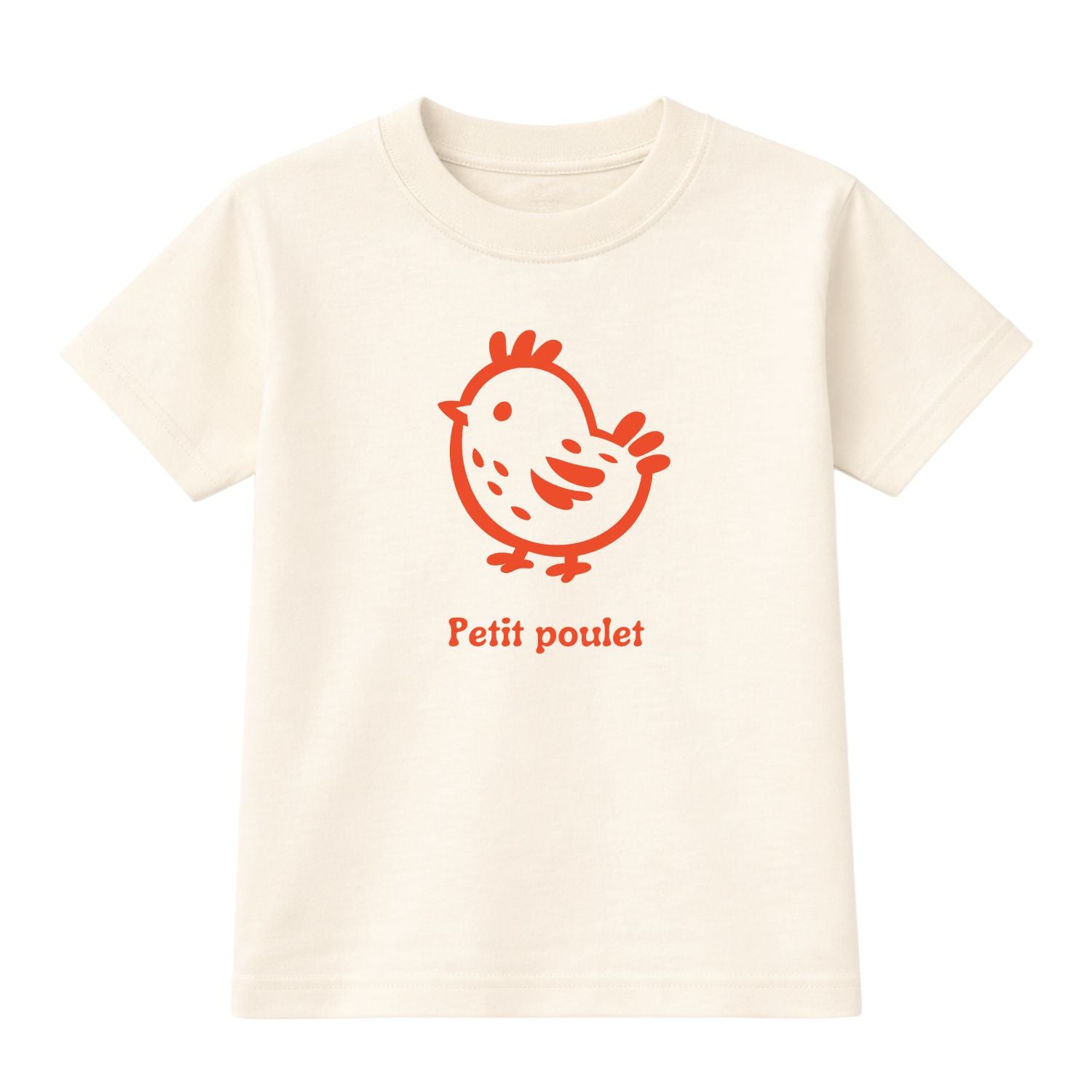 T-shirt enfants-Petit poulet (bleu) (Rouge)