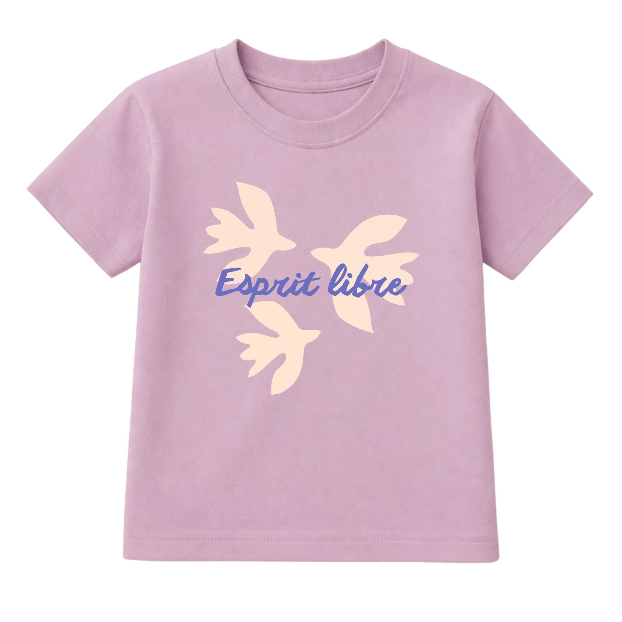 T-shirt bébés et enfants- Esprit libre (mauve)