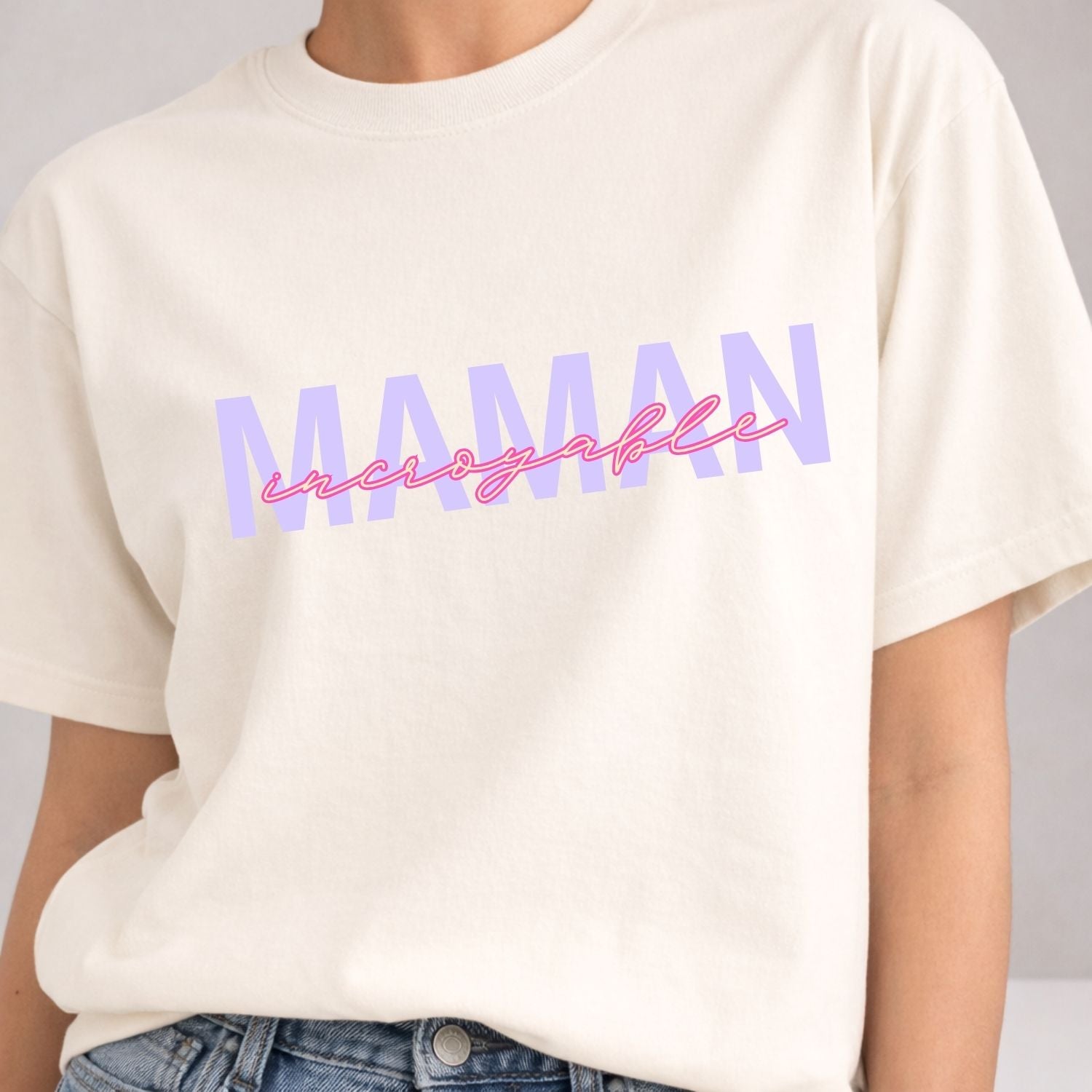 T-shirt pour femmes-Maman incroyable (mauve)