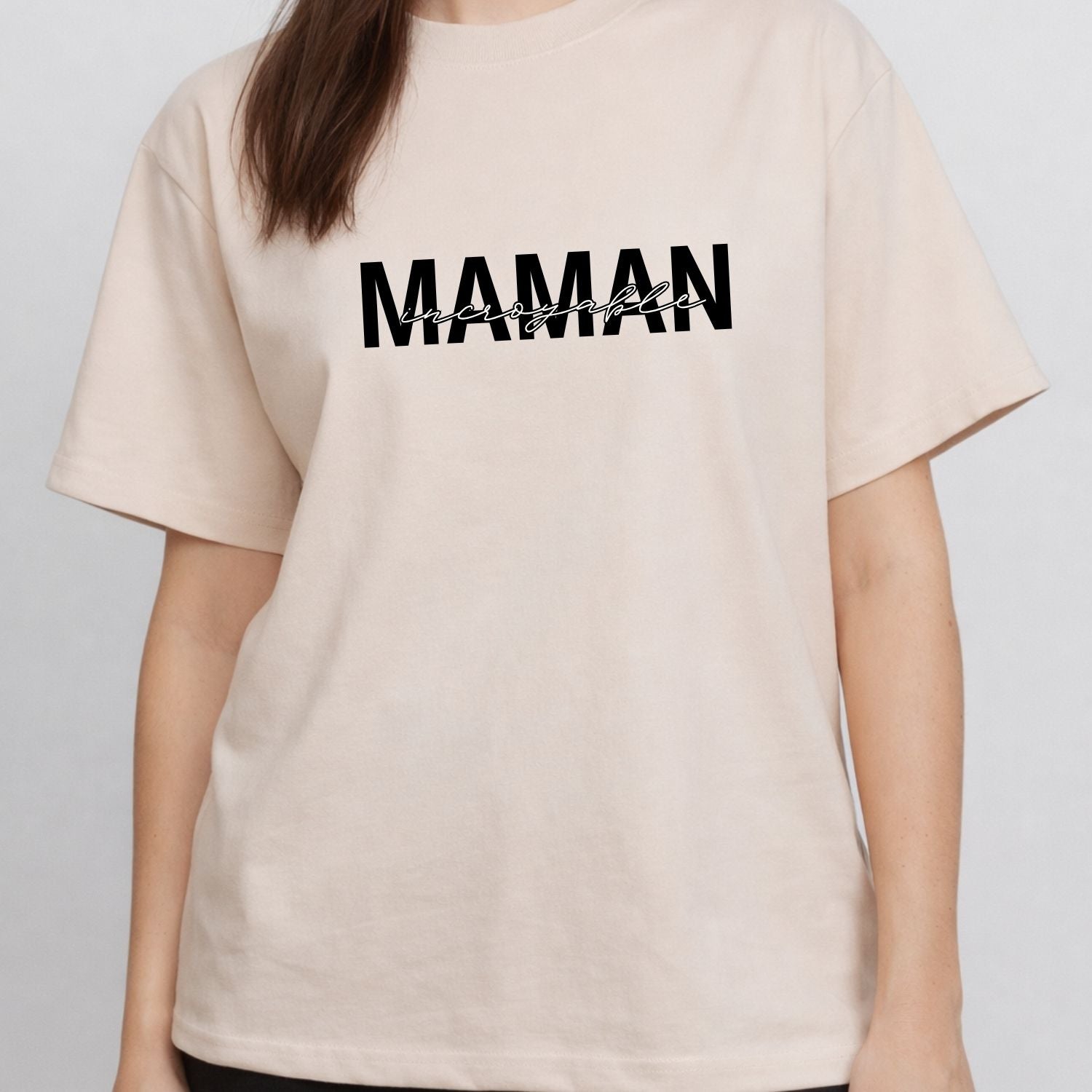 T-shirt pour femmes-Maman incroyable (beige)