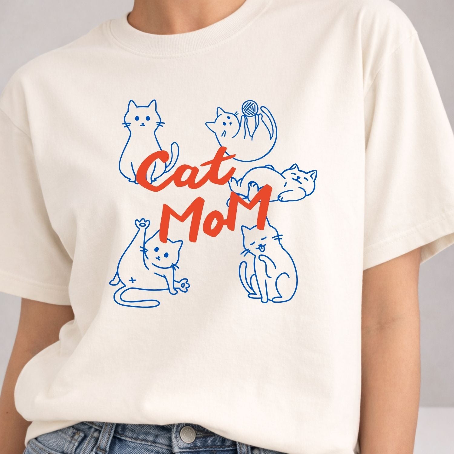 T-shirt pour femmes-Cat mom