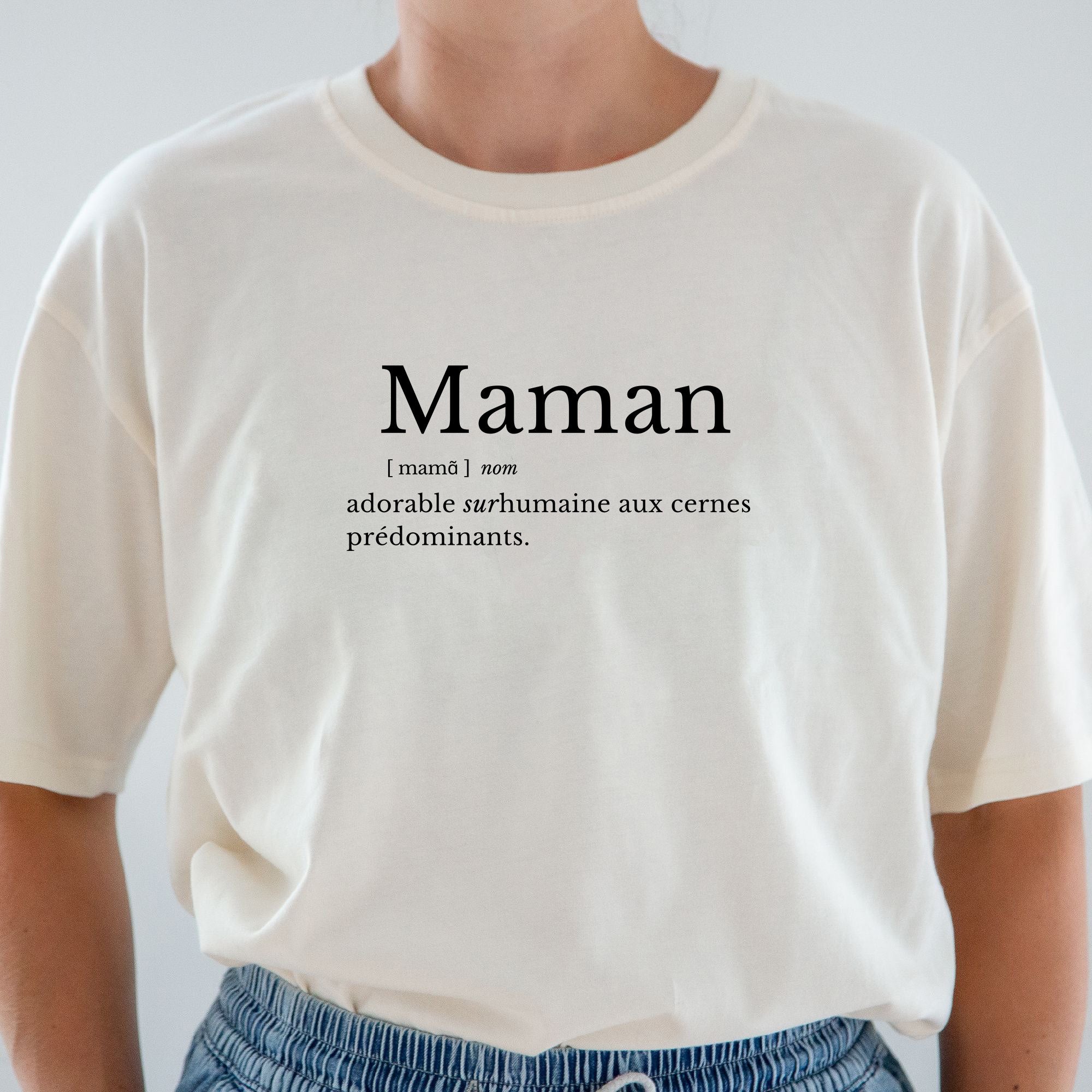 T-shirt pour femmes-Définition maman (Ivoire)
