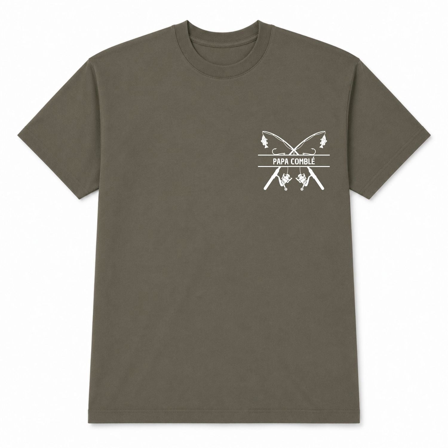 T-shirt pour hommes-Papa comblé/pêche (vert)