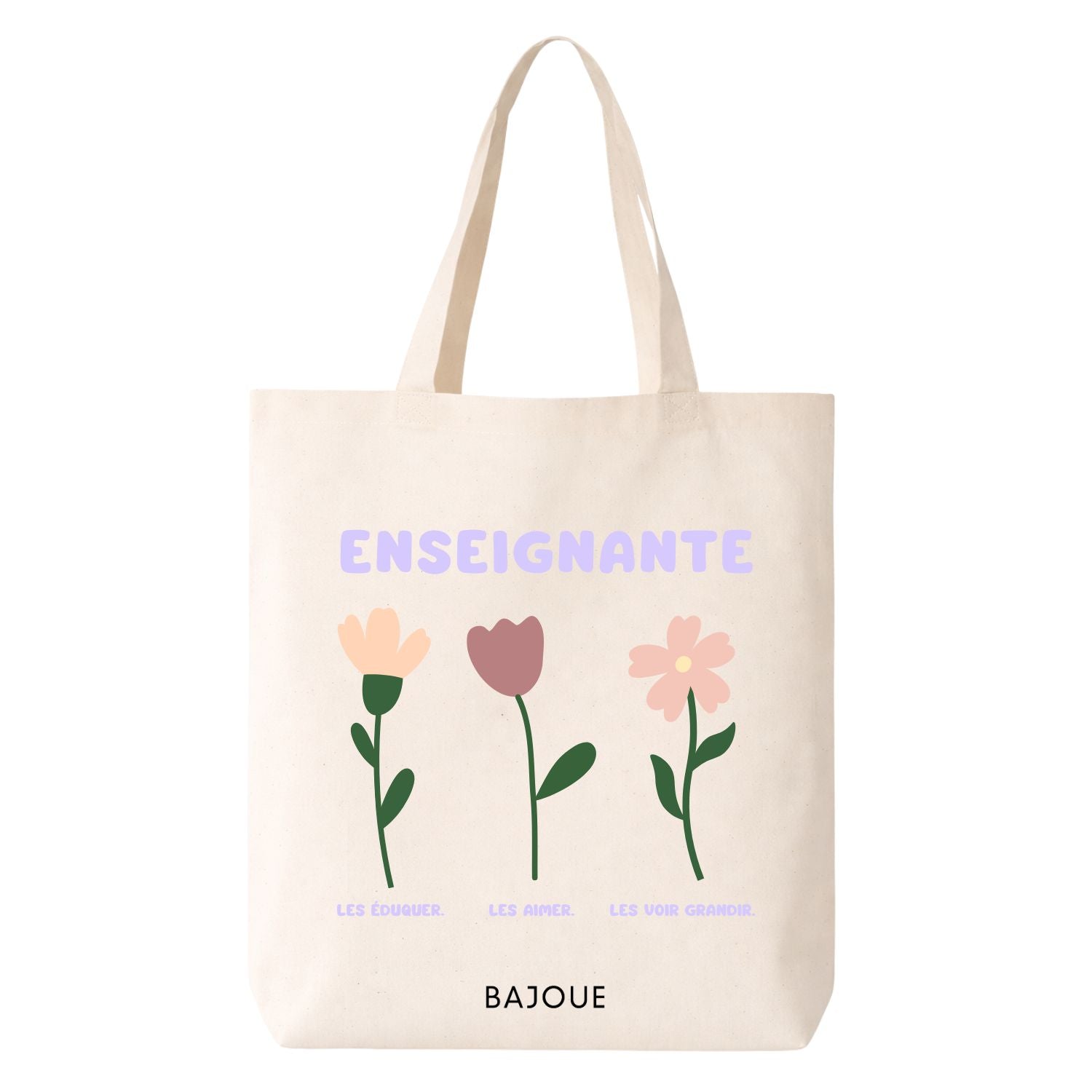 Tote bag- Enseignante (fleurs)