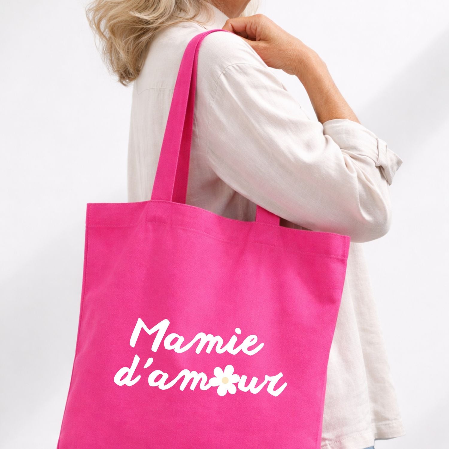 Tote bag- Mamie d'amour (Rose)