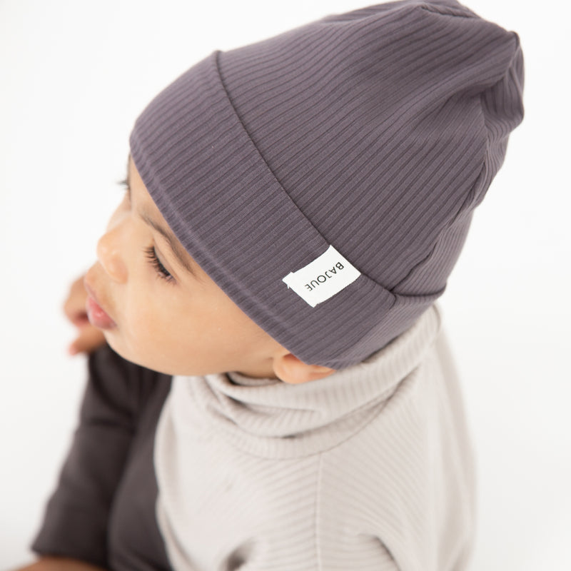 Bamboo beanie for babies and children-Granit