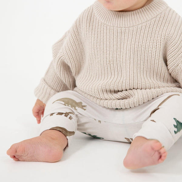 Knit Sweater for babies and children - Oat